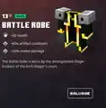 Battle robe within the inventory.