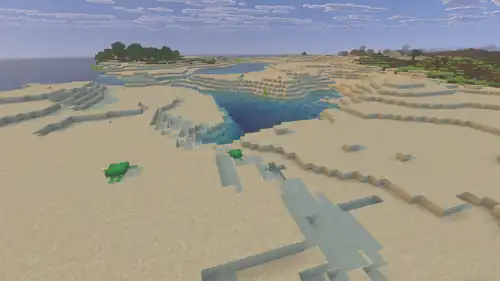 Beach Vibrant Visuals.png: Infobox image for Beach the biome in Minecraft