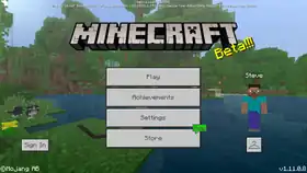 Bedrock 1.11.0.8.png: Infobox image for beta 1.11.0.8 the version in Minecraft