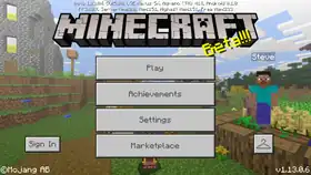 Bedrock 1.13.0.6.png: Infobox image for beta 1.13.0.6 the version in Minecraft