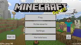 Bedrock 1.13.0.9.png: Infobox image for beta 1.13.0.9 the version in Minecraft