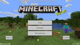 Bedrock 1.14.0.51.png: Infobox image for beta 1.14.0.51 the version in Minecraft