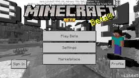 Bedrock 1.16.0.65.png: Infobox image for beta 1.16.0.65 the version in Minecraft