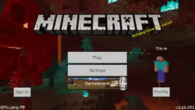 Bedrock 1.16.101.png: Infobox image for v1.16.101 the version in Minecraft