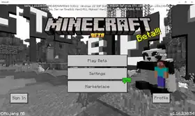 Bedrock 1.16.230.54.png: Infobox image for beta 1.16.230.54 the version in Minecraft