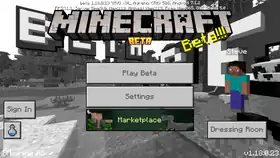 Bedrock 1.18.0.23.png: Infobox image for beta 1.18.0.23 the version in Minecraft