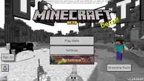 Bedrock 1.18.10.27.png: Infobox image for beta 1.18.10.27 the version in Minecraft