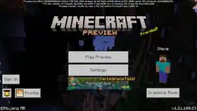 Bedrock 1.21.100.23.png: Infobox image for Preview 1.21.100.23 the version in Minecraft