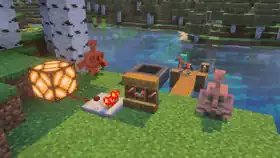 A shelf being used in a machine.