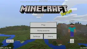 Bedrock 1.5.0.0.png: Infobox image for beta 1.5.0.0 the version in Minecraft