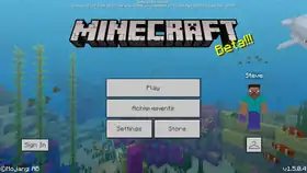 Bedrock 1.5.0.4.png: Infobox image for beta 1.5.0.4 the version in Minecraft