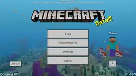 Bedrock 1.6.0.5.png: Infobox image for beta 1.6.0.5 the version in Minecraft