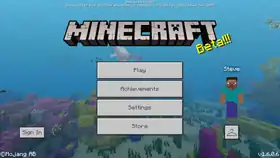 Bedrock 1.6.0.6.png: Infobox image for beta 1.6.0.6 the version in Minecraft