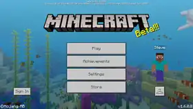 Bedrock 1.6.0.8.png: Infobox image for beta 1.6.0.8 the version in Minecraft