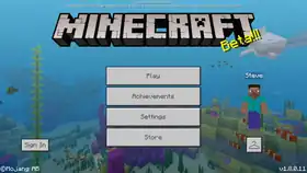 Bedrock 1.8.0.11.png: Infobox image for beta 1.8.0.11 the version in Minecraft