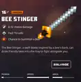 Bee stinger within the inventory.