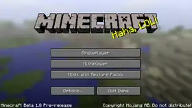 Beta 1.8 Pre-release menu.png: Infobox image for Beta 1.8 Pre-release the version in Minecraft