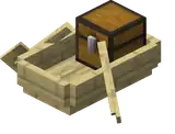 Birch Boat with Chest.png: Infobox image for Boat with Chest the item entity in Minecraft
