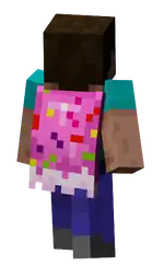Birthday Cape Worn MCD.png: Infobox image for Birthday Cape the dungeons cosmetic in Minecraft