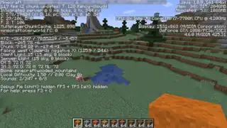 Blaze3D debug screen.