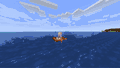 A bubble column shaking a boat ridden by the player. (Click image to view the animation)