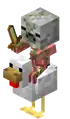 A baby zombie pigman chicken jockey.