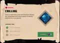 Chilling shown in the inventory.