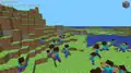 Minecraft during early development with the removed mob shown.