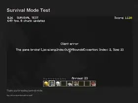 Classic 0.26 SURVIVAL TEST.png: Infobox image for 0.26 SURVIVAL TEST the version in Minecraft