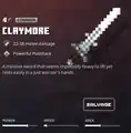 A claymore within the inventory.