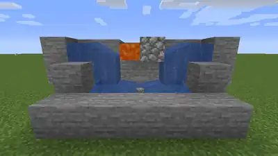 A simple cobblestone farm using lava and water.