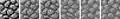 Comparison of all released textures of cobblestone, as well as the original texture of stone.