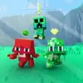 Artwork of three types of chao, including the exclusive Creeper Chao.