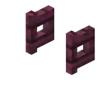 Crimson Fence Gate (Opened).png: Infobox image for Fence Gate the block in Minecraft