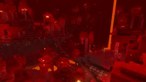 Crimson Forest Vibrant Visuals.png: Infobox image for Crimson Forest the biome in Minecraft