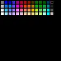 This palette texture was used by the Rana model. The palette itself is the same one used in the Nintendo Entertainment System.
