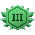 Icon for Level III trials on the mission select map and Threat Level panel.