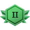 Icon for Level II trials on the mission select map and Threat Level panel.