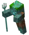 Drowned with Trident (Dungeons).png: Infobox image for Drowned the dungeons entity in Minecraft