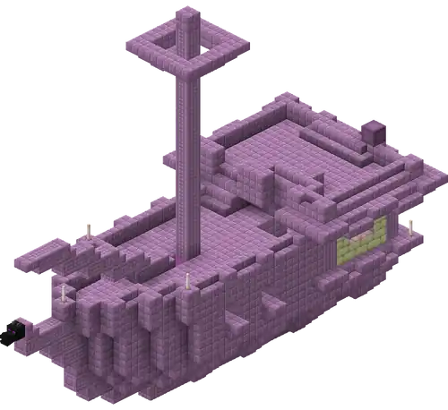 End Ship.png: Infobox image for End Ship the structure in Minecraft