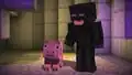 Jesse in an enderman suit