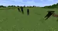 Group of endermen in a plains biome during the day