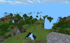 Floating islands at the Far Lands.