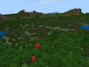 A birch forest in the Forest Glade seed template thumbnail.