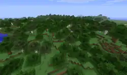 A forest biome before The Update that Changed the World