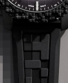 "Textured black silicone strap"