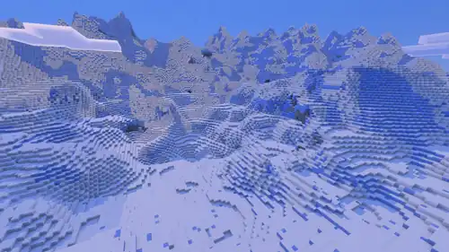 Frozen Peaks Vibrant Visuals.png: Infobox image for Frozen Peaks the biome in Minecraft