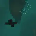 A player swimming with several glow squid in an aquifer