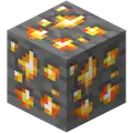 Gold ore as it appeared in MCC x Minecraft 15th Anniversary Party.