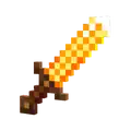 A golden sword, wielded by tier 1 piglins and tier 1 zombified piglins.